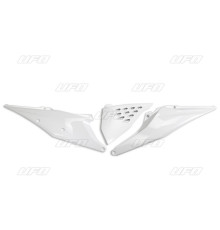 Задні бокові панелі UFO ktm sx/sxf(sx-f) 125/150/250/350/450 '19-'22, exc 125 '20-'21, exc/excf(exc-f) 150/250/300/350/450/500 '20-2023 з кришкою повітряного фільтра та вентиляційними отворами білий