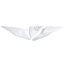 Задні бокові панелі UFO ktm sx/sxf(sx-f) 125/150/250/350/450 '19-'22, exc 125 '20-'21, exc/excf(exc-f) 150/250/300/350/450/500 '20-2023 з кришкою повітряного фільтра та вентиляційними отворами білий 20-21