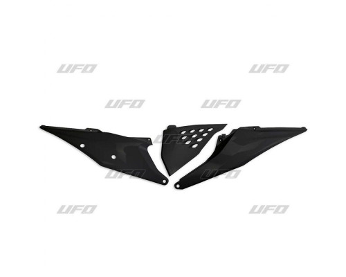 Задні бокові панелі UFO ktm sx/sxf(sx-f) 125/150/250/350/450 '19-'22, exc 125 '20-'21, exc/excf(exc-f) 150/250/300/350/450/500 '20-2023 з кришкою повітряного фільтра та вентиляційними отворами чорний