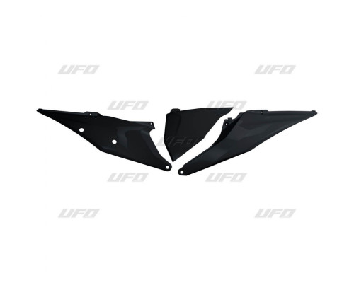 Задні бокові панелі UFO ktm sx/sxf(sx-f) 125/150/250/350/450 '19-'22, exc 125 '20-'21, exc/excf(exc-f) 150/250/300/350/450/500 '20-2023 з кришкою повітряного фільтра колір чорний