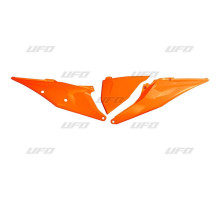 Задні бокові панелі UFO ktm sx/sxf(sx-f) 125/150/250/350/450 '19-'22, exc 125 '20-'21, exc/excf(exc-f) 150/250/300/350/450/500 '20-2023 з кришкою повітряного фільтра оранжевого кольору