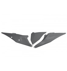Бокові панелі UFO задні ktm sx/sxf(sx-f) 125/150/250/350/450 '19-'22, exc 125 '20-'21, exc/excf(exc-f) 150/250/300/350/450/500 '20-2023 з кришкою повітряного фільтра сірий