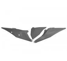 Бокові панелі UFO задні ktm sx/sxf(sx-f) 125/150/250/350/450 '19-'22, exc 125 '20-'21, exc/excf(exc-f) 150/250/300/350/450/500 '20-2023 з кришкою повітряного фільтра сірий