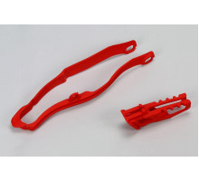 Комплект UFO повзунок (ho04663070) + напрямна (ho04662070) ланцюг HONDA crf 250r '14-17, crf 450r '13-16, червоний