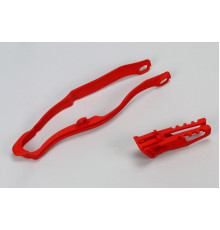 Комплект UFO повзунок (ho04663070) + напрямна (ho04662070) ланцюг HONDA crf 250r '14-17, crf 450r '13-16, червоний