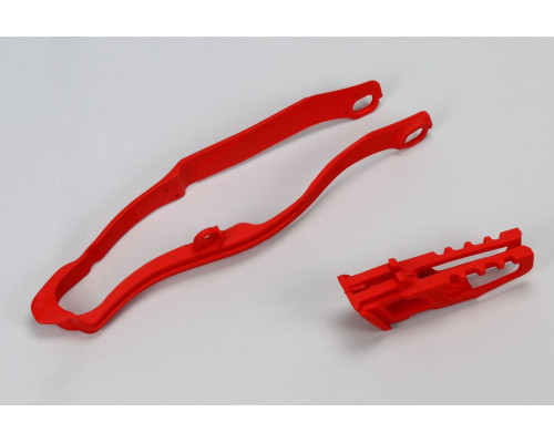 Комплект UFO повзунок (ho04663070) + напрямна (ho04662070) ланцюг HONDA crf 250r '14-17, crf 450r '13-16, червоний