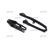 Комплект повзун UFO (su04944001) + направляюча ланцюг (su04945001) suzuki rmz 250 19-23, rmz 450 '18-23 колір чорний