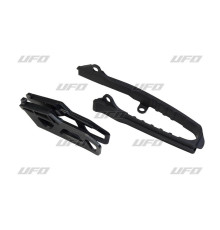 Комплект повзун UFO (su04944001) + направляюча ланцюг (su04945001) suzuki rmz 250 19-23, rmz 450 '18-23 колір чорний