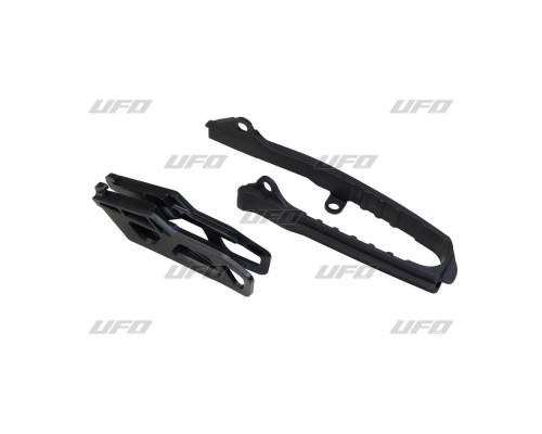 Комплект повзун UFO (su04944001) + направляюча ланцюг (su04945001) suzuki rmz 250 19-23, rmz 450 '18-23 колір чорний