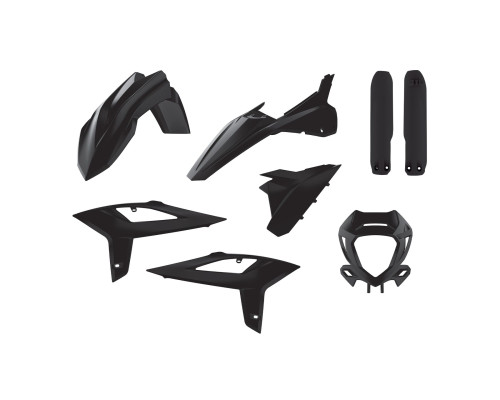 Polisport full kit beta rr 2t/4t '20-'22 кришка ліхтаря (8667300002) та кришка амортизатора (8425700002) чорний