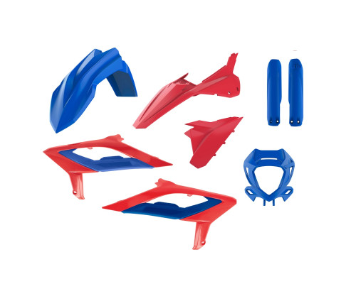 Polisport full kit beta rr 2t/4t '23-'24 лампа (8667300005) і кришка амортизатора (8399100005) червоний синій