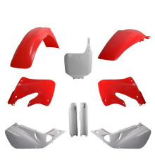 Повний комплект polisport HONDA cr 125 '98-'99; cr 250 '97-'99, включаючи передню панель (8673000002) та кришки амортизаторів (8394000001) оригінальний колір червоно-білий (fluo-r)