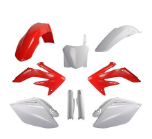 Повний комплект polisport HONDA crf 250r '09 передня панель (8657500002) та кришки амортизаторів (8351700002) червоний білий oem