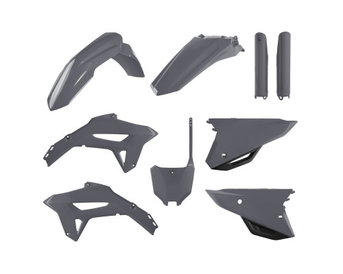 Повний комплект polisport HONDA crf 250r '22-'24; crf 450r '21-'24, включаючи передню панель (8670700004) та накладки на амортизатори (8351900005) сірий нардо