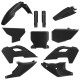 Повний комплект polisport husqvarna tc/fc '23-'25 передня панель (8671700002) та кришки амортизаторів (8352500002) колір чорний