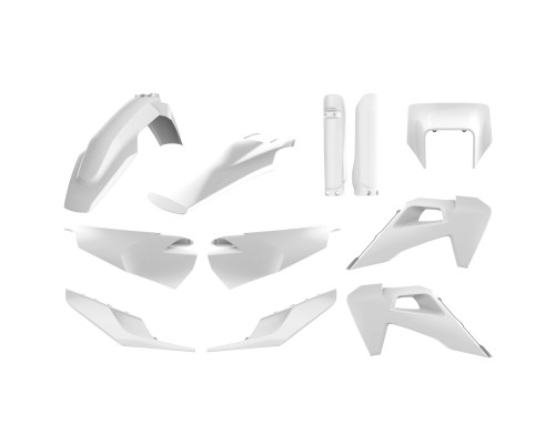Polisport full kit husqvarna te/fe tpi '20-'23 кришка фари (8668700001) та кришка амортизатора (8398900007) біла