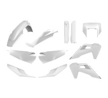 Polisport full kit husqvarna te/fe tpi '20-'23 кришка фари (8668700001) та кришка амортизатора (8398900007) біла