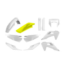 Polisport full kit husqvarna te/fe tpi '20-'23 кришка фари (8668700001) та кришка амортизатора (8398900007) біла
