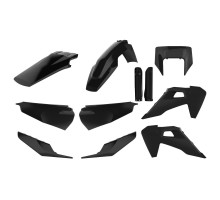 Polisport full kit husqvarna te/fe tpi '20-'23 кришка фари (8668700002) та кришка амортизатора (8398900002) чорні
