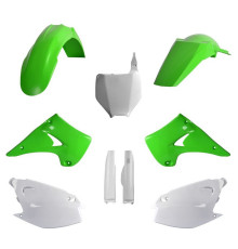 Повний комплект polisport kawasaki kx 125/250 '04-'08 передня панель (8660800002) та кришки амортизаторів (8398000001) зелений oem