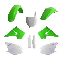 Повний комплект polisport kawasaki kx 125/250 '04-'08 передня панель (8660800002) та кришки амортизаторів (8398000001) зелений oem