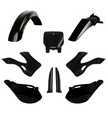 Повний комплект polisport kawasaki kx 125/250 '99-'02 передня панель (8677000002) та кришки амортизаторів (8395000003) чорний
