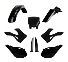 Повний комплект polisport kawasaki kx 125/250 '99-'02 передня панель (8677000002) та кришки амортизаторів (8395000003) чорний