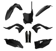 Повний комплект polisport kawasaki kxf 250 '21-'24 kxf 450 '19-'23 передня панель (8665900003) та накладки на амортизатори (8351800002) колір чорний
