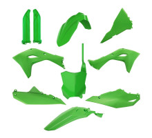 Повний комплект polisport kawasaki kxf 450 '24-'25 передня панель (8665900001) та кришки амортизаторів (8351800005) зелений