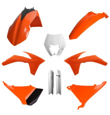 Повний комплект polisport для ktm exc/exc-f '12-'13, включаючи передню панель (8666700002) та накладки на амортизатори (8398500002) помаранчевий oem