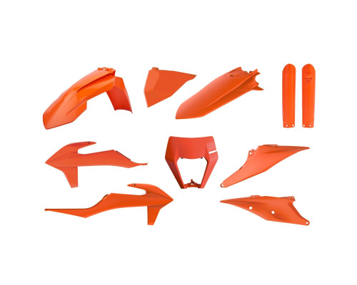 Polisport full kit ktm exc/exc-f tpi '20-'23 кришка ліхтаря (8668600002) та кришка амортизатора (8398600005) помаранчевий