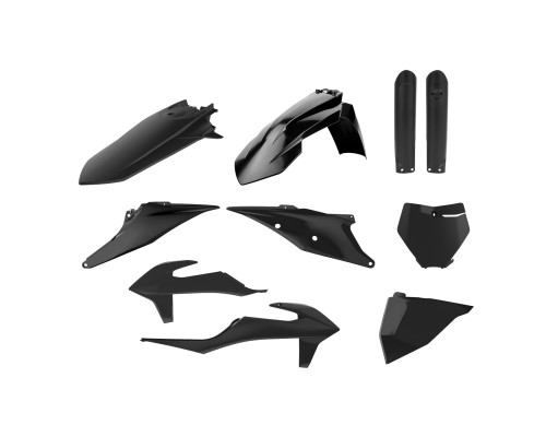 Polisport full kit ktm sx/sx-f '19-'22 передня панель (8666400003) та накладки на амортизатори (8398600003) колір чорний