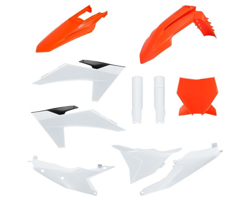 Повний комплект polisport ktm sx/sx-f/xc/xc-f '23-'24 передня панель (8672000001) та накладки на амортизатори (8352500001), колір помаранчевий oem