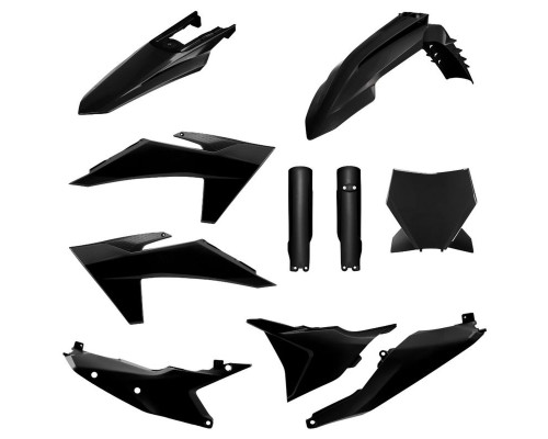 Polisport full kit ktm sx/sx-f/xc/xc-f '23-'24 передня панель (8672000003) та накладки на амортизатори (8352500002) колір чорний