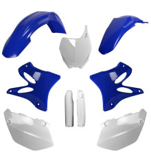 Повний комплект polisport YAMAHA yz 125/250 '06-'07 передня панель (8658100001) та кришки амортизаторів (8398100001) колір синій білий oem