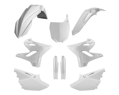 Повний комплект polisport YAMAHA yz 125/250 '15-'20 передня панель (8678400001) та накладки на амортизатори (8352000001) білі