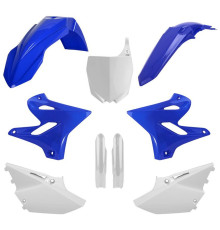 Повний комплект polisport YAMAHA yz 125/250 '15-'20 передня панель (8678400001) та кришки амортизаторів (8352000001) колір синій білий oem