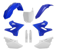 Повний комплект polisport YAMAHA yz 125/250 '15-'20 передня панель (8678400001) та кришки амортизаторів (8352000001) колір синій білий oem
