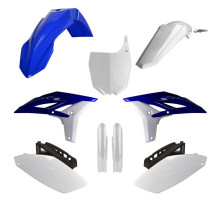 Пластиковий набір polisport (повний комплект) YAMAHA yz 250f '10-'13 в комплекті передня панель (8678400001) та накладки на амортизатори (8352000001) синій білий oem