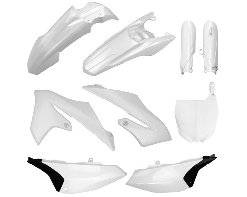 Повний комплект polisport YAMAHA yz 65 '19-'24 передня панель (8665500001) та накладки на амортизатори (8399800001) білі