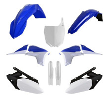 Пластиковий набір polisport (повний комплект) YAMAHA yzf 450 '10-'13 в комплекті передня панель (8678400001) та накладки на амортизатори (8352000001) колір синій білий oem