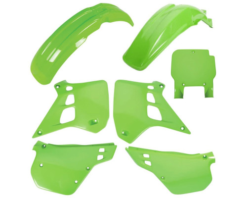 Пластиковий набір polisport kawasaki kx 125 '90-'91 передня панель в комплекті (8672800001) зелений