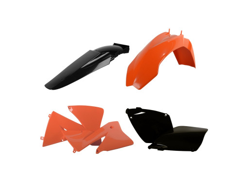 Пластиковий комплект polisport ktm exc/exc-f '01-'03 колір помаранчевий чорний oem