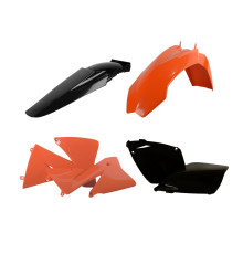 Пластиковий комплект polisport ktm exc/exc-f '01-'03 колір помаранчевий чорний oem