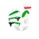 Комплект пластику polisport для kawasaki kxf 250 '17-'20 в комплекті передня панель (8665900002) колір зелений білий oem