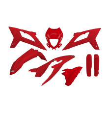 Повний пластиковий комплект UFO з кришками амортизаторів beta rr 125 / 250 / 300 / 350 / 400 / 450 '20-'22 червоний