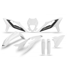 Повний пластиковий комплект UFO з кришками амортизаторів beta rr 125 / 250 / 300 / 350 / 400 / 450 '23-'24 білий