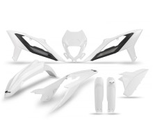 Повний пластиковий комплект UFO з кришками амортизаторів beta rr 125 / 250 / 300 / 350 / 400 / 450 '23-'24 білий
