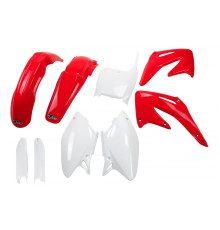 Повний комплект UFO з чохлами для телескопів HONDA crf 450 r '02-'03 колір oem (червоний/білий) (ho106e999) (ho106e999)