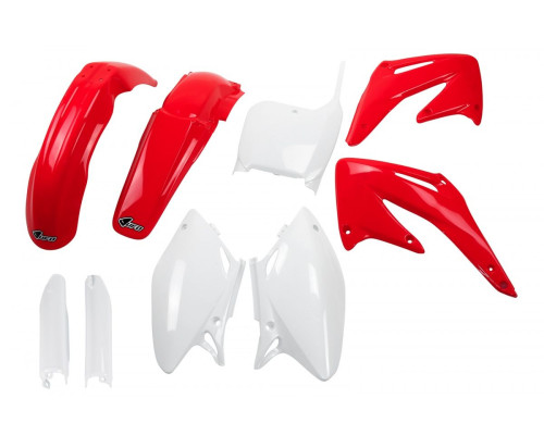 Повний комплект UFO з чохлами для телескопів HONDA crf 450 r '02-'03 колір oem (червоний/білий) (ho106e999) (ho106e999)